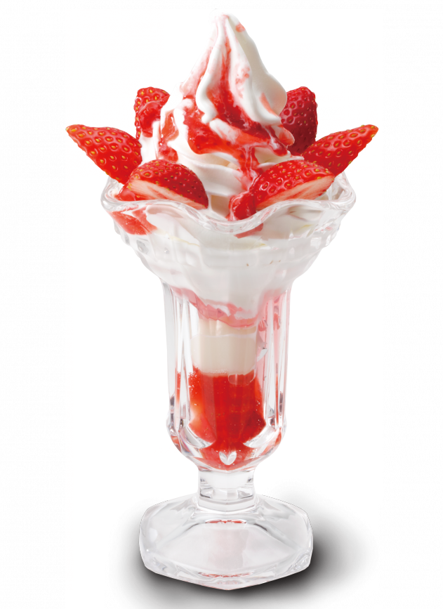 国産完熟いちごを使用した4種！びっくりドンキー「いちごデザートフェア」 いちごパフェ☆様専用660☆ぷっくりハートキーホルダー４個セット