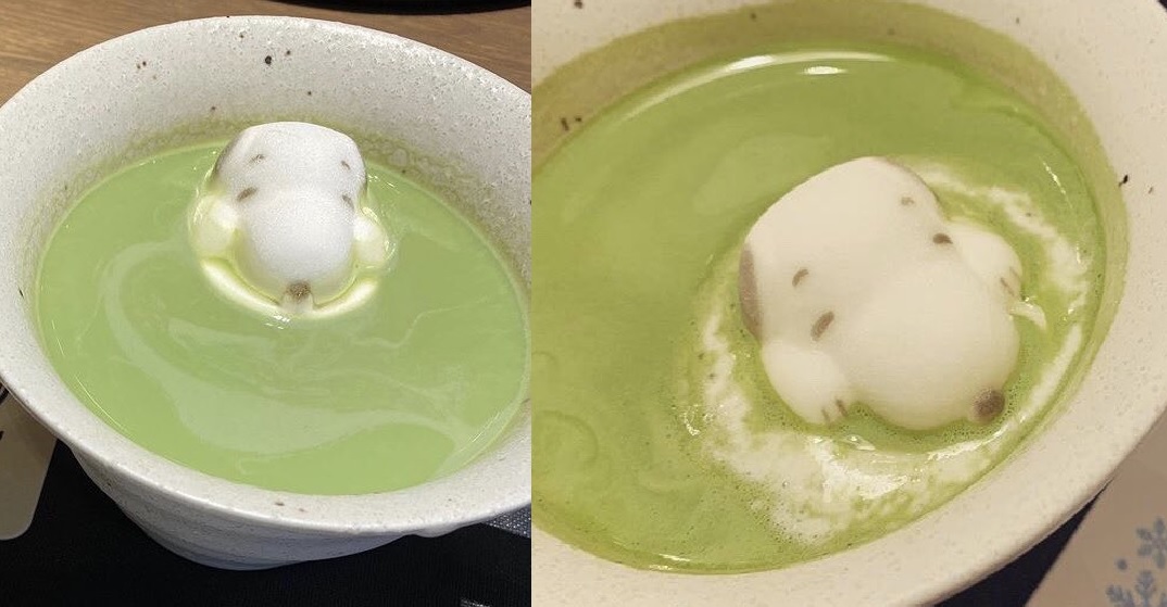極上のスイーツ 三重県伊勢市にある スヌーピー茶屋 の スヌーピー抹茶ラテ 極上のスイーツ 三重県伊勢市にある スヌーピー茶屋 の スヌーピー抹茶ラテ
