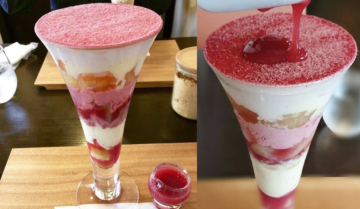 極上のスイーツ 京都や六本木にあるお店 吉祥菓寮 の 夏恋の桃色パフェ 極上のスイーツ 京都や六本木にあるお店 吉祥菓寮 の 夏恋の桃色パフェ